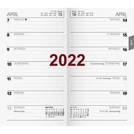 BRUNNEN 1075800002 Pocket Calendar Replacement Calendar Model 758, 1 Page = 1 Week, 8.7 x 15.3 cm, Cardboard Envelope, Calendar 2022