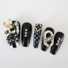 Gold Rabbit Handmade Nail Tips - Long Point / 골드