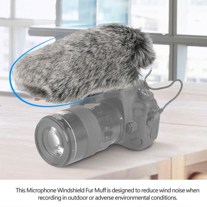 Microphone Windshield Grey Videomic Windscreen Professional Windshield for Video Microphone
