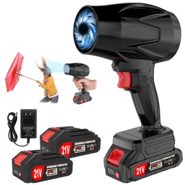 Cordless Leaf Blower with Battery and Charger, 400,000 RPM Turbo Air Jet Blower, Portable Lightweight Handheld Blower with Adjustable Speed for Patio Cleaning, Lawn Care, Car, Blowing Leaves and Dust