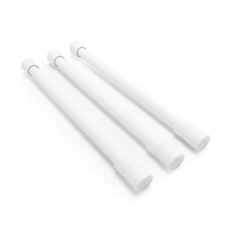 Camco 17" RV Refrigerator Bar | Holds Food and Drinks in Place During Travel and Helps Stop Messy Spills | Spring Loaded | 10-inches to 17-inches | White (3 Pack) (44063)