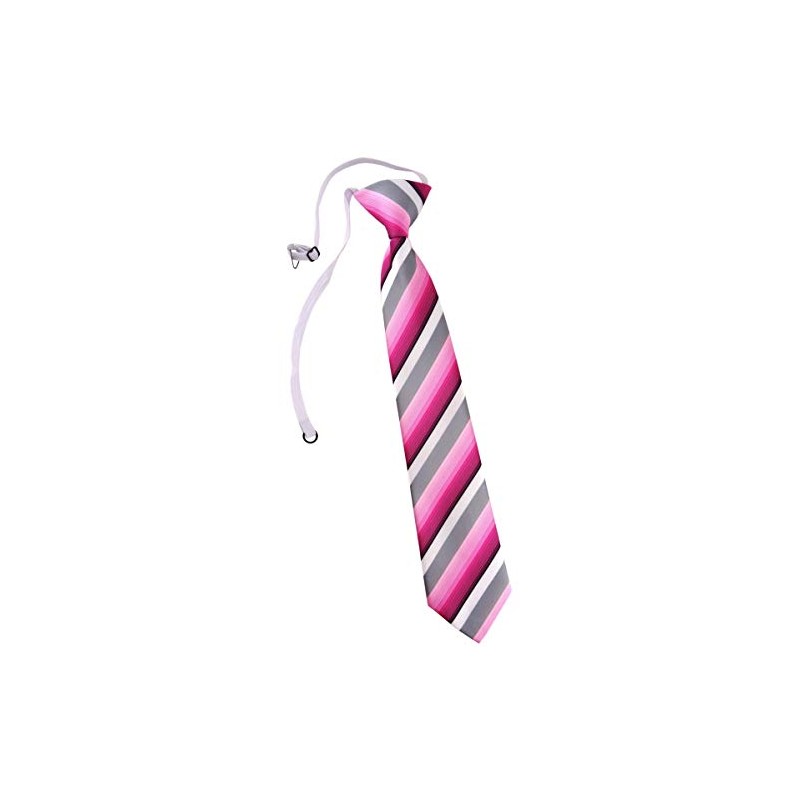TigerTie Children's Tie Striped - Tie Pre-Tied with Elastic Band,