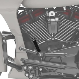 XMT-MOTO Inner Shift Shifter Rod Lever +Shifter Shaft Fit for Harley Touring Road King Glide 2017-2023,Black+Sliver