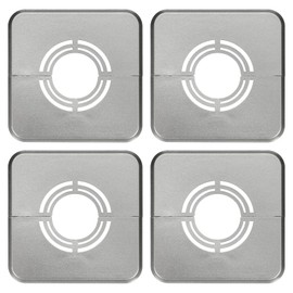 HARFINGTON 4pcs Wall Split Flange 0.79" (20mm) Plastic Square Adjustable Split Flange Pipe Cover Clip-on Escutcheon Collar Under Sink Pipe Radiator for Bathroom Kitchen Toilet, Gray