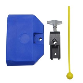 Cow Bell for Drums Adjustable Holder Plastic Musical Percussion Block Latin Drum Instrument (Blue)