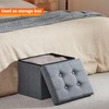 ALASDO Storage Ottoman Footrest Stool Small Ottoman with Storage Foldable