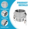 PATIKIL 2.5" Aluminum Cam and Groove Fitting 2 Part-B Dust