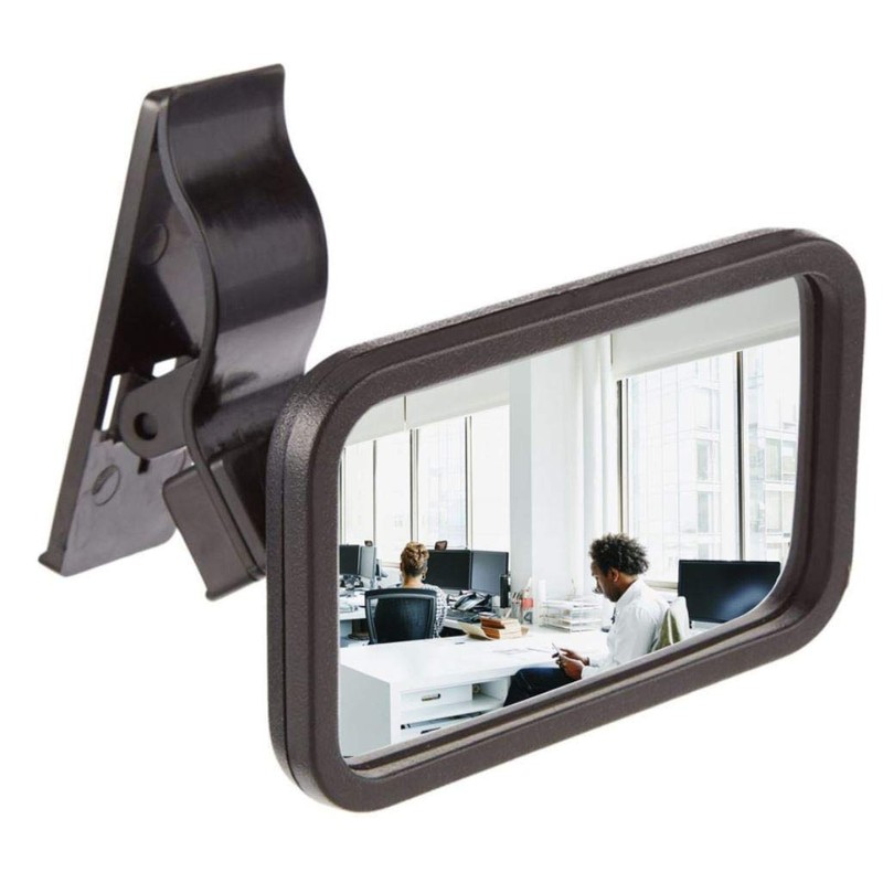 Clip-On Rear View Mirror for PC Monitors or Anywhere by