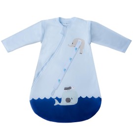 Little Chicks 2.5 Tog Baby Sleeping Bag – Soft 100% Cotton, Detachable Sleeves & Built-in Dummy Holder, Perfect for Newborns & Infants (0-9 Months)