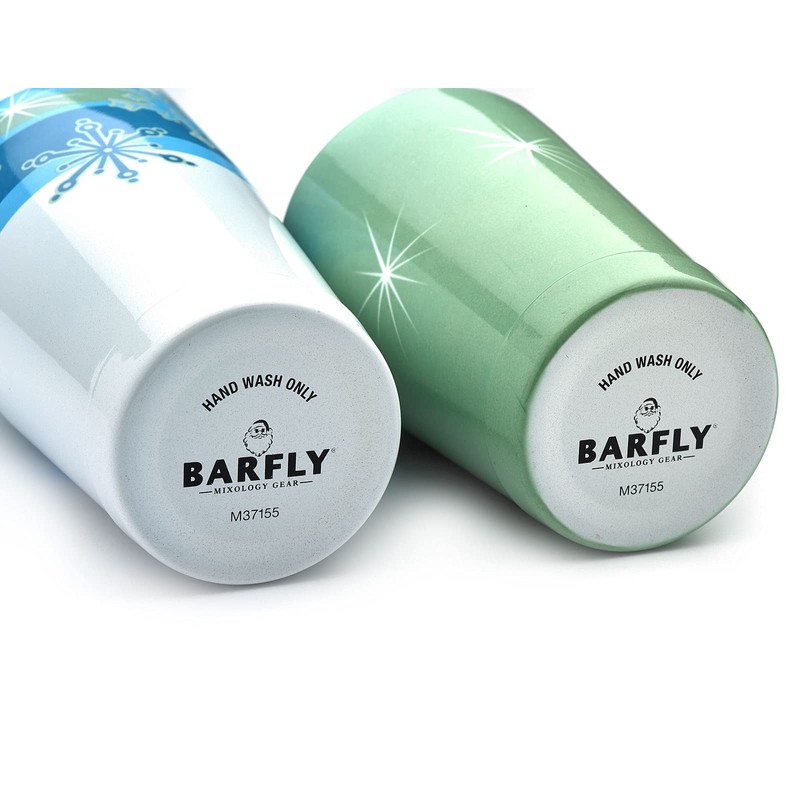 Barfly Holiday Snowflakes Cocktail Shaker Tin Set