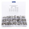 260 Pieces Flat Screw Set M4/M5/M6 Hex Socket Screw, 304