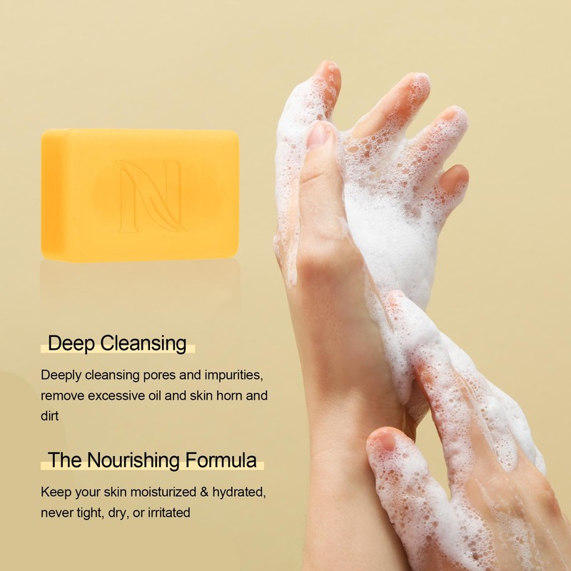 Neutriherbs Turmeric Soap for Face Body (5.29 oz.1 Bar), Brightening