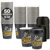 Smygoods 12oz Paper Coffee Cups with Lids – Disposable Hot