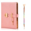 Notebook A6 Journal With Heart Shaped Lock + Heart Ballpoint