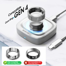 Compatible with Oura Ring Gen 4 Charger - Size 6 - Portable Replacement Fast Charging Dock with USB-C Cable for Smart Ring