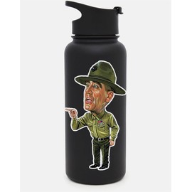 United by Color Funny Military Sticker - Strong Adhesive Waterproof USMC Stickers - No Fade R Lee Ermey Sticker Used for Truck, Car, Hard Hat, Laptop, Water Bottle
