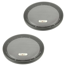tomzz Audio Excalibur 2800-002-1 Loudspeaker Grille for 165 mm DIN Speaker Black 2-Piece Plastic Ring with Metal Grille Set
