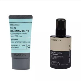 Firstpick cc크림 나이아신아마이드 홍조 커버 피부결 씨씨 크림 + 남성스킨토너 CC Cream Niacinamide Redness Cover Skin Texture CC Cream + Men's Skin Toner