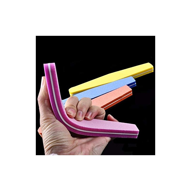 PROFICO Pack of 10 Professional Nail Buffers Curved Buffer 180/240