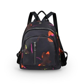 AfitLulu Womens Backpack 3-Layer Zippered Pockets Women's Fashion Backpacks with Adjustable Backpack Straps and Handles, Small Backpack Casual Womens Rucksack with Earphone Hole (Black)