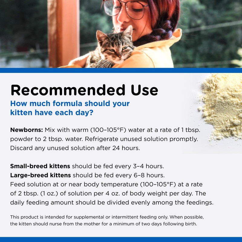 Nutri-Vet Milk Replacer For Kittens, Powdered Milk, Kitten Essentials, Cat
