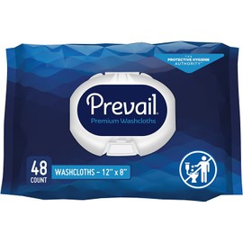 Prevail Prevail Soft Pack Adult Washcloths - Unisex Adult Incontinence Wipes - Disposable Adult Wipes for Men & Women - 12"x 8", 576 Count (12 Packs of 48)