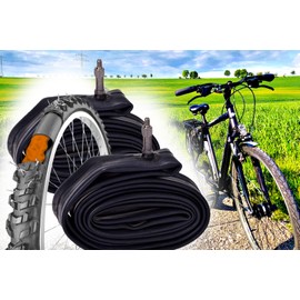 2 x Self-Repairing Bicycle Inner Tube 1.75-2.125 x 26 Inches, 47/57-559 Puncture Proof, Gel Filling Self-Sealing, Bicycle Valve DV 40 mm, Puncture Protection Unbreakable