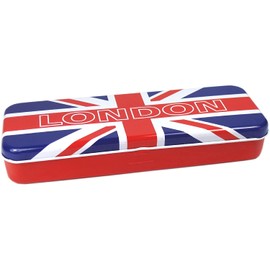 Souvenir Pencil Box - Union Jack and London Printed Pencil Case Made of Tin