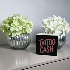 Tattoo Cash Wooden Money Box for Tattoo Fans Ideal for Tattoo Gifts or as a Fun Money Box