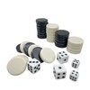 1.06 Inch 30 Pieces Backgammon Checkers Replacement Set Checker Board