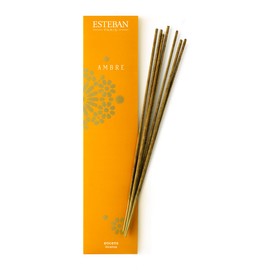Esteban - Indisches Amber Räucherstäbchen x20 - Handgefertigt mit natürlichen Inhaltsstoffen - Amberduft - Innendekoration