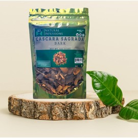 CASCARA SAGRADA Loose Tea Cascara Sagrada Bark 4 oz (113g) | Rhamnus purshiana | Wildcrafted Herbal Tea | Resealable Bag | 100% All Natural, non-GMO, Gluten-free. GREEN ROYALTY