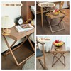 Klabelle Folding TV Tray Table - Portable Camping Side Tables