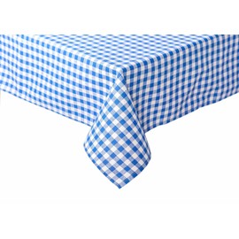 texpot Country House Tablecloth 110 x 220 cm Blue / White Checked 5 mm 100% Cotton
