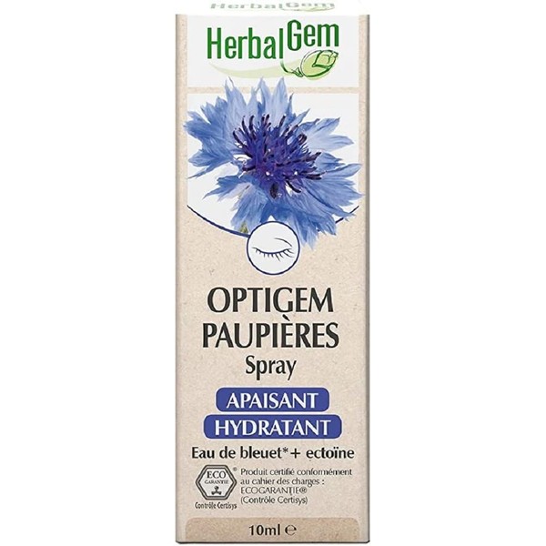 Herbalgem Optigem Organic Eye Fatigue Soothing Moisturising Cornflower 10 ml