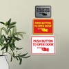 Signs ByLITA Classic Framed Push button to open door (finger