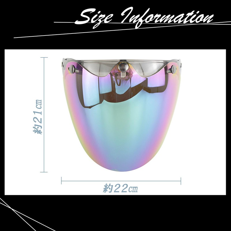 sakurawing Bubble Shield Jet Helmet Face Guard UV Light Cut