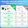 HYIEOU Sliding Window Locks with Key (2 Sets), Adjustable Aluminum