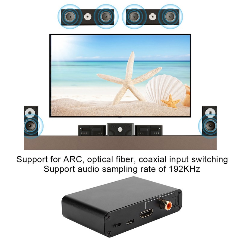 HDMI Audio Return Optical Coaxial Digital to Analog DAC Converter