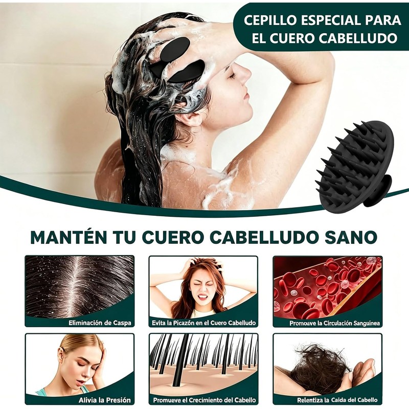 Cepillo corporal de silicona Clecat MXC-0041 set de 5 piezas