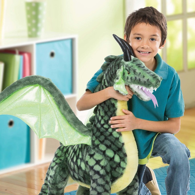 Melissa & Doug Lifelike Plush Giant Winged Dragon Stuffed Animal