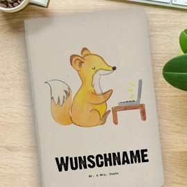 Mr. & Mrs. Panda DIN A4 Personalisiertes Notizbuch Sitznachbar - Personalisierte Geschenke, Personalisierung, Notizbuch bedrucken, Kommilitone,