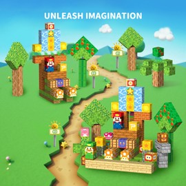 VNLINA Magnetic Blocks Magnet Building Toys - 154Pcs STEM Building Game Montessori Sensory Toys for Kids Boys Girls Ages 3 4 5 6 7 8 9 10 Birthday Gift