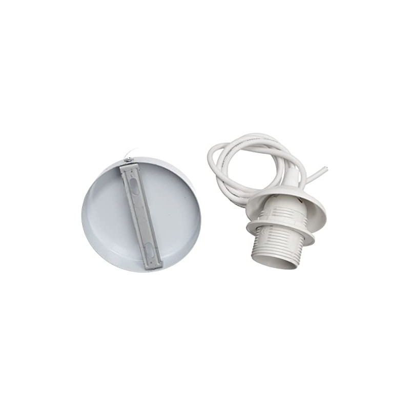 GURU SHOP Ceiling Pendant with Metal Canopy - White E14,