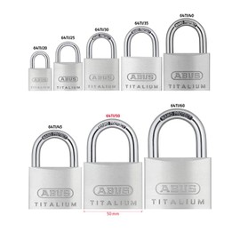 ABUS 64ti/50HB80 Titalium Padlock 50mm x 80mm Long Shackle