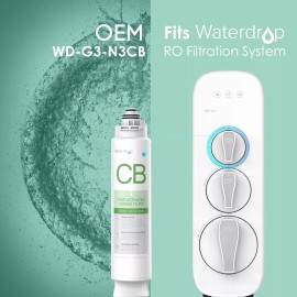 Waterdrop WD-G3-N3CB Filter, 1-year Lifetime, Used for Reverse Osmosis System