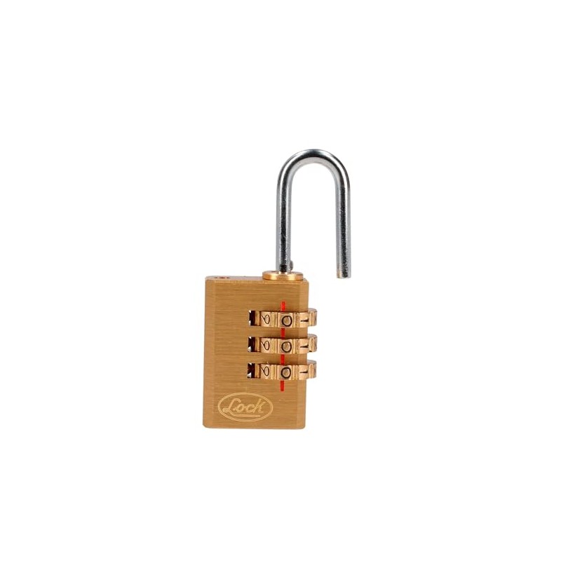 Lock 10CA Candado de combinación programable para maleta, latón, 20