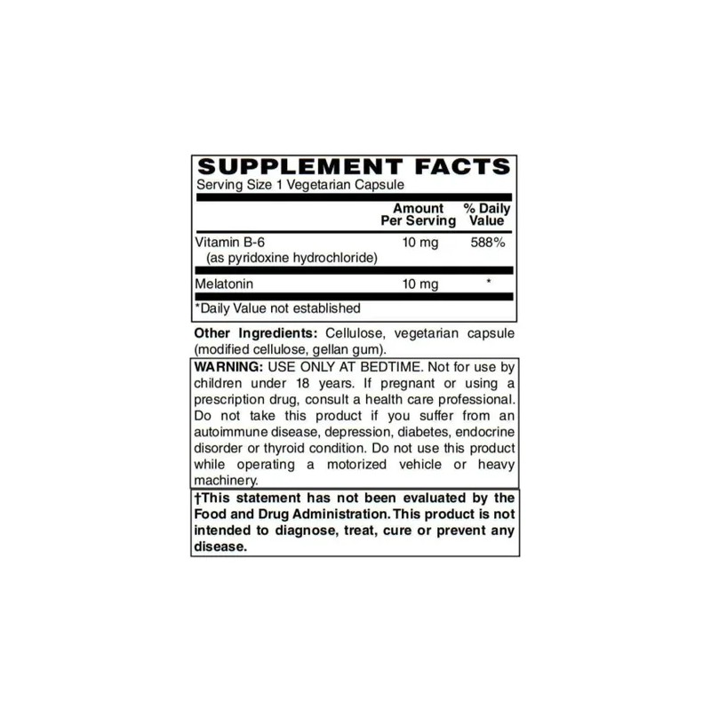 Bariatricpal Melatonina 10mg Cápsulas 60ct Sueño