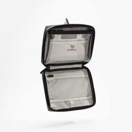 OneNine5 Eco-Friendly Travel Wash Bag (Toiletry Bag) with 100% Recycled Plastic Lining - Miho Black