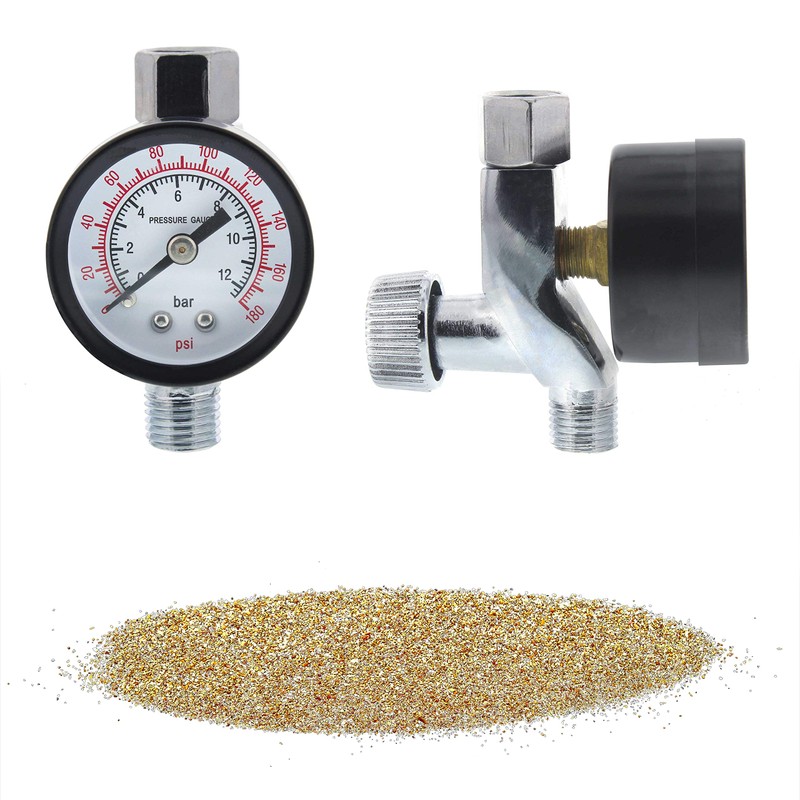 TCP Global Gravity Feed Sand Blaster Gun Kit - Portable